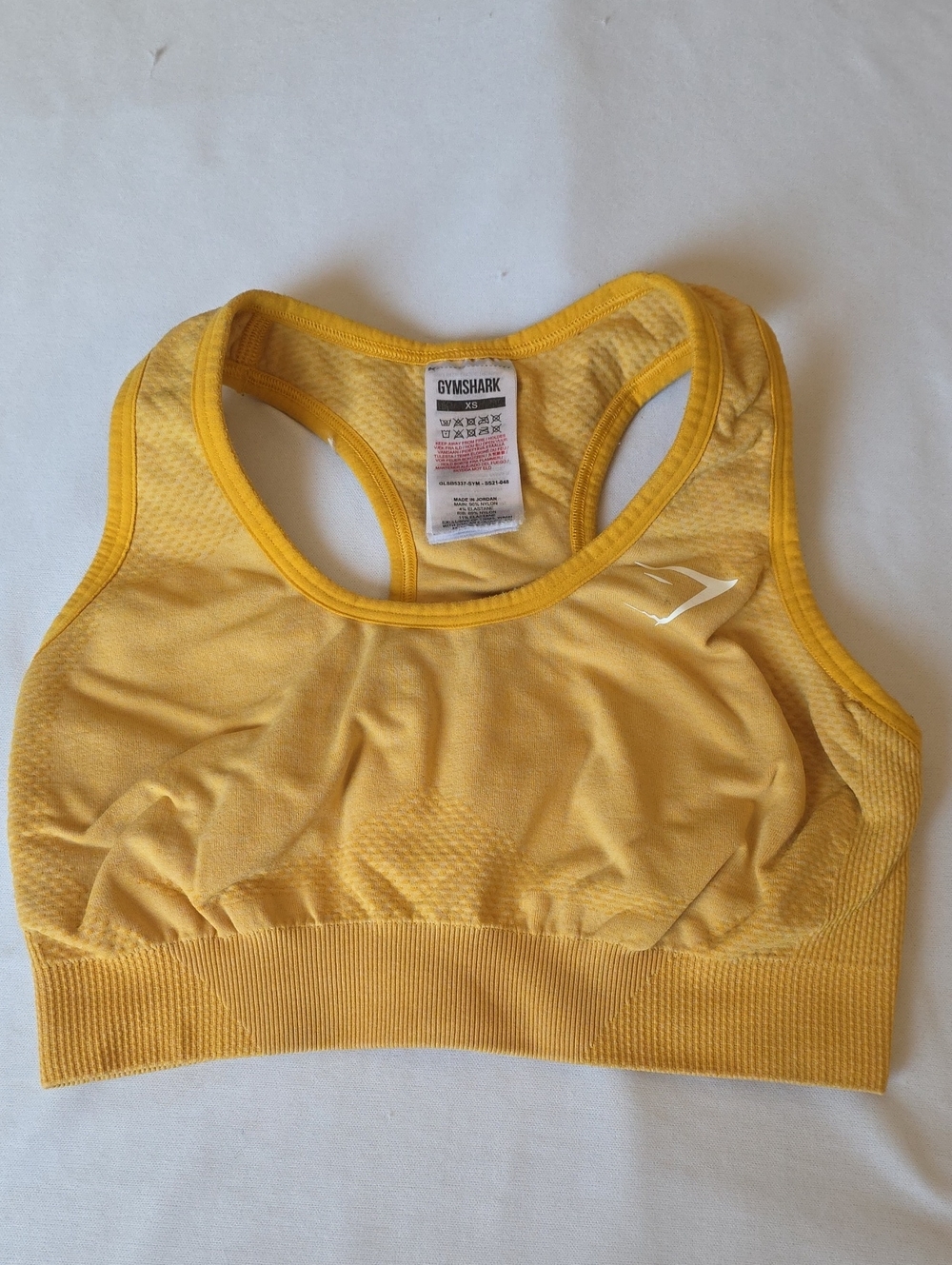 Gymshark Yellow Seamless Racerback Sports Bra